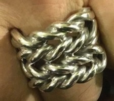 Keeper Ring 925 silver T - Z+5 hand made knot biker gothic gypsy.