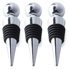 3 x Chrome Champagne Wine Beer