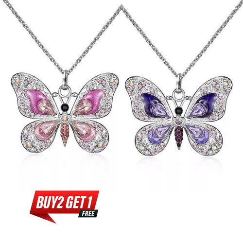 Crystal colourful butterfly - colourful,