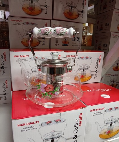 New glass teapot flower - teapot,