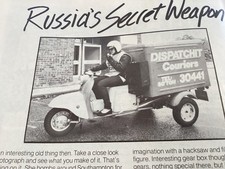 RUSSIAN NEVAL TRIKE DELIVERY SCOOTER / MOTORCYCLE ADVERTISEMENT ARTICLE.