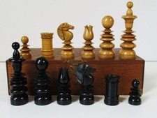 ANTIQUE CHESS SET OLD CALVERT