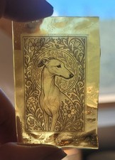 Stained glass Greyhound dog