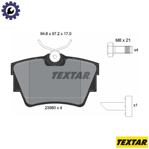 Brake pad set - set, disc