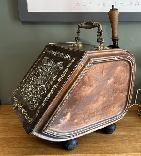 Victorian copper coal - copper, scuttle