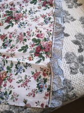 4 piece unused VINTAGE 70s SINGLE BED SET valance fitted & top sheet pillowcase