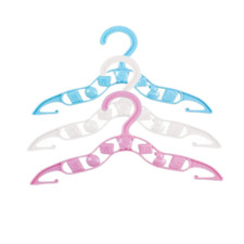 5 PACK BABY TODDLER NURSERY WARDROBE CLOTHES HANGER COAT HANGERS BlUE WHITE PiNK