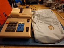 Vintage 1973 Swedish Facit 1145 Adding Machine Made in Sweden + Dust Cover