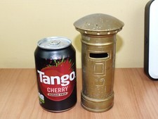 Heavy Brass Post Office Pillar Box VINTAGE Bank Money Cast