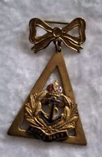 ROYAL NAVY SWEETHEART BROOCH NAVAL WREATH And Bow