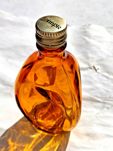 Vintage amber glass - , empty