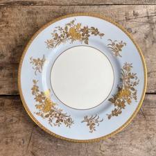 Vintage MINTON Porcelain Bone China Dinner Plate 27cm Blue Gold Amberley H-5051