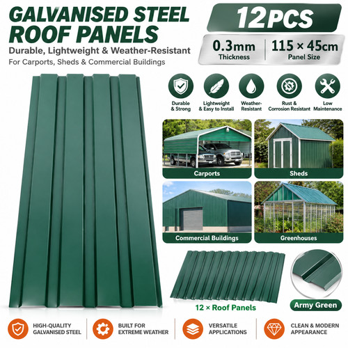 24pc metal cladding roof - 12/24pc,