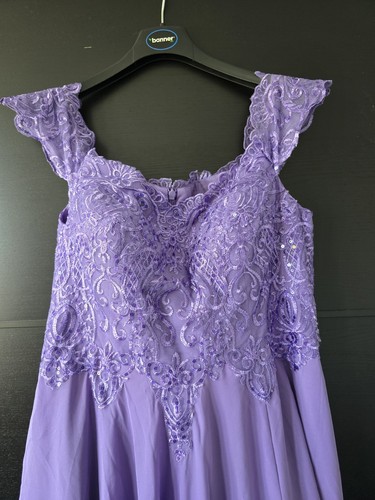 Purple lace prom dress from - purple,