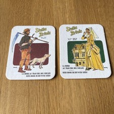 2 Vintage 1980s Stella Artois Beer Mats