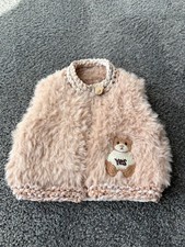 New hand knitted beige faux