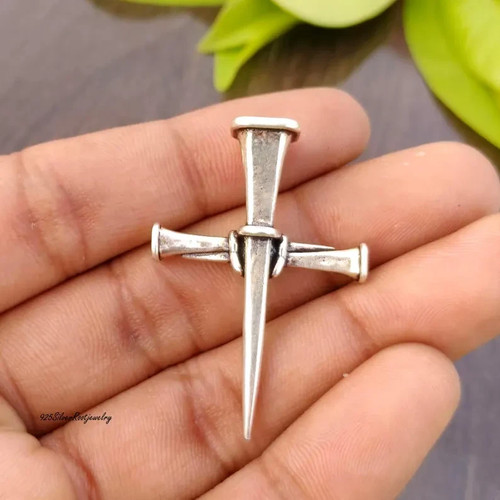 925 sterling silver nail - 925, cross