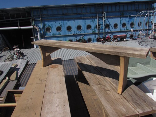 Reclaimed garden bench 5ft - garden,