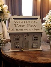 Post box Personalised Post box Weddings laser cut Wooden MDF 4mm