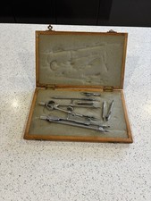 Vintage Kern Swiss Hartchrom Technical Drawing Set ( Not Tested )