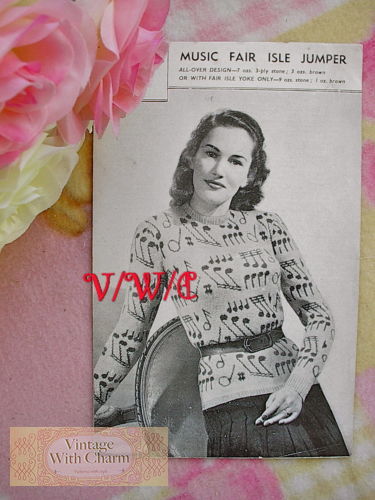 Vintage knitting pattern - vintage,