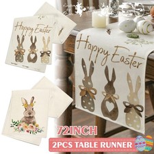 2PCS Easter Bunny Table Runner