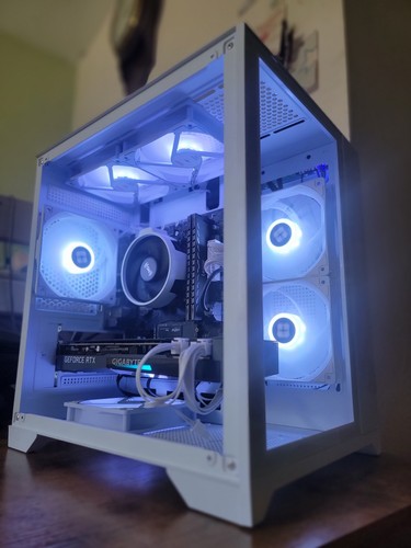 White gaming rtx - white, pc,