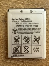 NEW BST-33 BATTERY FOR SONY ERICSSON W850i K800i W950i UK SELLER FAST DISPATCHED