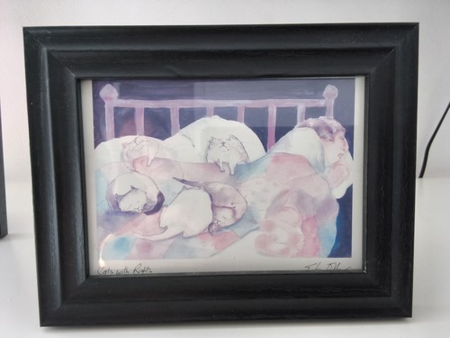 Framed cats with - cats, print