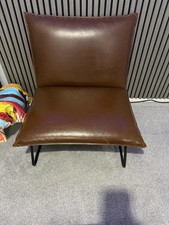 Tan leather chair barker - tan, &