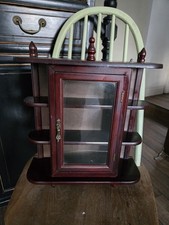 Lovely Wooden And Glass Display Wooden Cabinet Preloved Vintage