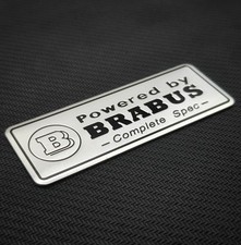 Powered by BRABUS Silver Badge Emblem Self Adhesive Badge For Mercedes Benz AMG