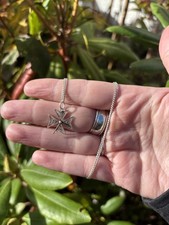 Silver Filagree Maltese Cross Necklace (48cm) 