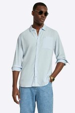 Nautica Barias Mens Long Sleeve Shirt Pale Blue