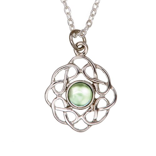 August peridot celtic knot - peridot,