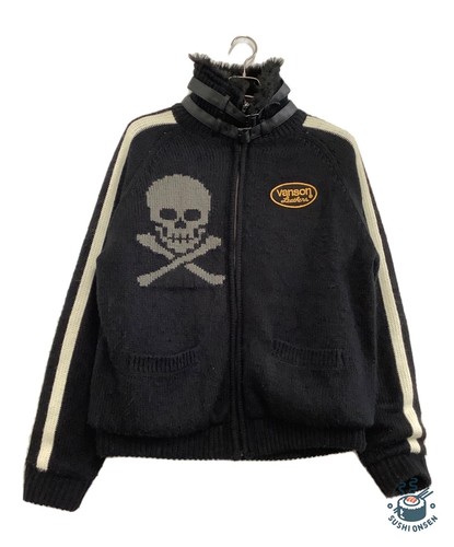 Vanson knit jacket with skull - with,