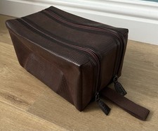 Men’s Aramis Brown Check Toiletry Bag Double Sided NEW Travel Holiday Wash Bag