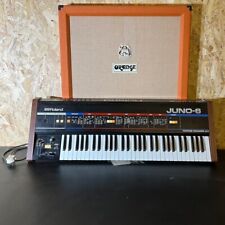 Vintage 1980s Roland Juno 6 Analogue Synthesiser Polysynthesizer Synth Keyboard