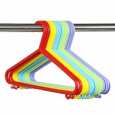 Multi Coloured Children Kids Plastic Coat Hangers Child Baby Clothes Hanger