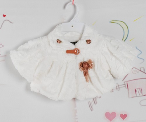 Girls faux fur bolero - faux, poncho