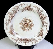 Edge Malkin Co Geneva Pattern Aesthetic Period Brown 7 5/8" Side Plate 1891-1903