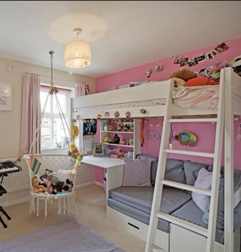 Children white wooden loft - children’s,