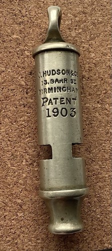 Hudson 1903 dated whistle - dated, whistle.