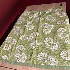 Boden Green & White Floral A-line Cotton Skirt Just Below Knee. Fully Lined VGC