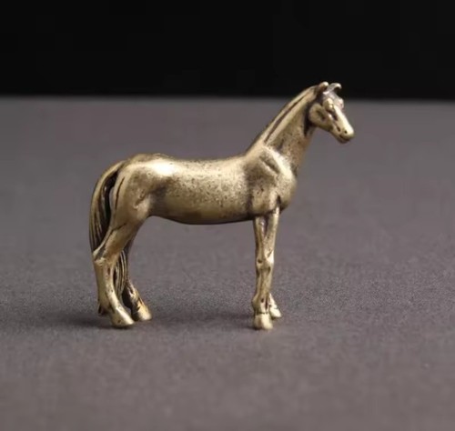 Brass horse animal - brass,