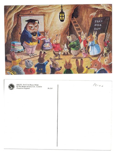 Postcard racey helps - postcard,