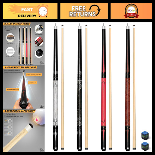 Pack pool cues - 58",