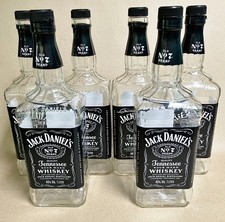 6 x Empty Jack Daniels 1 Litre