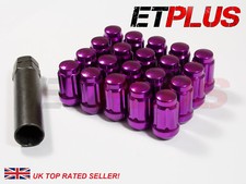 20 x Purple Spline Wheel Nuts M12x1.25 Fits Nissan 350Z 370Z Nismo Fairlady