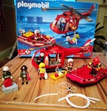 Playmobil Set 4428 Fire + Rescue Helicopter and Boat Includes box & instructions